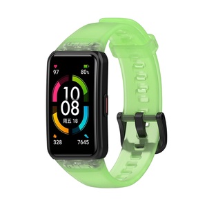 Bracelets de montre en TPU transparents lisses pour Huawei <span class=keywords><strong>band</strong></span> <span class=keywords><strong>6</strong></span> Bracelet de montre confortable respirant pour <span class=keywords><strong>Honor</strong></span> <span class=keywords><strong>band</strong></span> 7 Bracelet de sport en TPU - Product Image 6