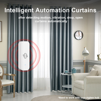 Zigbee Tuya Sensor getaran cerdas, untuk mesin kasir detektor getaran bertenaga baterai kompatibel dengan aplikasi hidup pintar