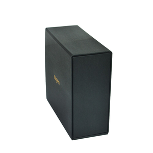 Caja de Regalo Plegable Negra Personalizada para Cosméticos, Empaque Plegable para Crema Facial con Relieve UV y Diferentes Pesos Disponibles - Product Image 2