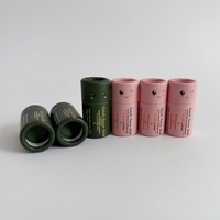 Boîte d'emballage de thé personnalisée en gros, faite à la main, écologique, biodégradable, recyclable, pour aliments, café en grains, cylindre de haute qualité, rose