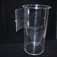 YOUYIZUO Tube en plastique coulé 4/5/6/7 couches de fabrication de couverture de protection contre le vent pour machine à fontaine à chocolat liquide avec charnière et porte
