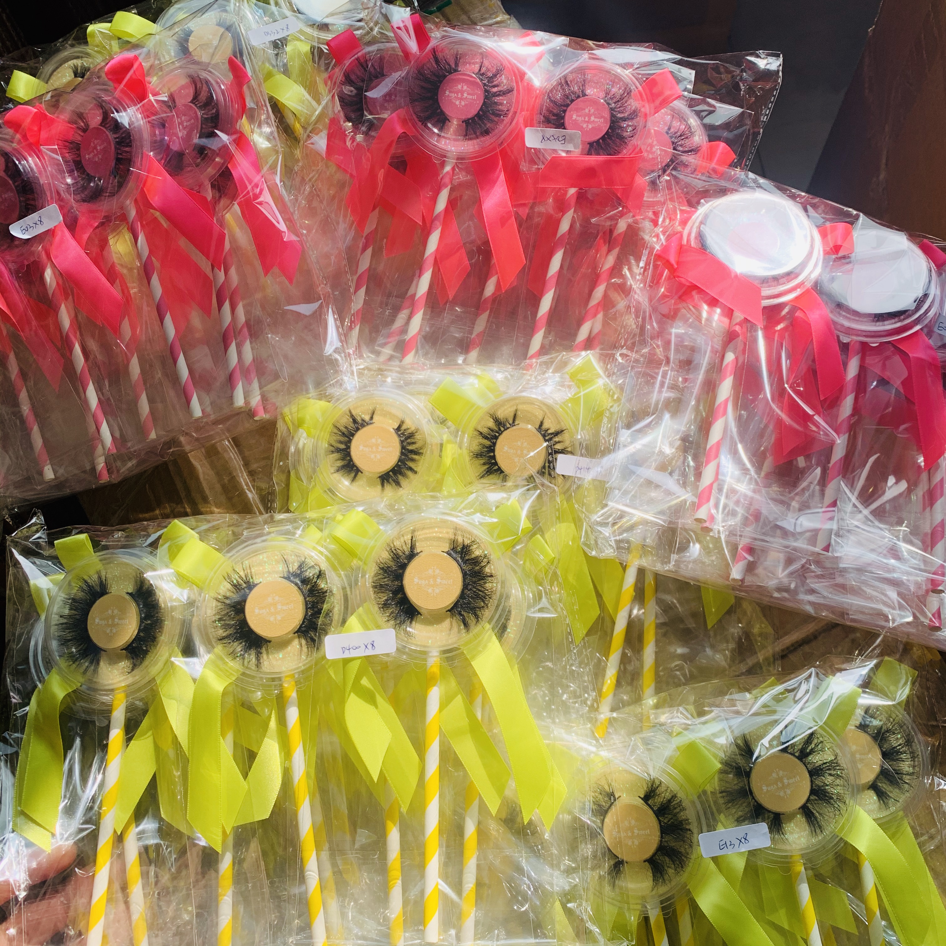 Самая популярная торговая марка конфеты упаковка для ресниц пушистая Премиум 25 мм норковые полоски ресниц