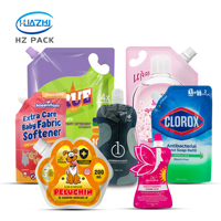 Sachets Doypack en plastique recyclables personnalisés, anti-fuite, avec bec verseur, pour l'emballage de détergents liquides, savons et produits de nettoyage