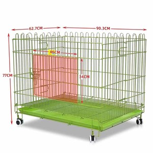Lejia Pet Cage Steel Wire <b>Rectangle</b> Foldable With Tray For Dog Small And Medium Sized - Product Image 2