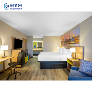 Set di Mobili per Camera da Letto in Legno di Quercia Moderno per Hotel Eco-Friendly 3-5 Stelle Days Inn Dawn by Wyndham con Dimensioni e Colori Personalizzabili - Product Image 3