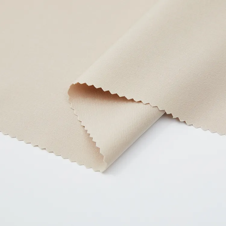 Yüksek streç düz renk düz boyalı örgü Polyester ve Spandex takım elbise kumaşı