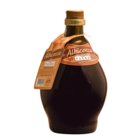 Italiaanse likeur met 30% alcohol, hoge kwaliteit, abrikozen- en kwijnsmaak, Albicocca fruitlikeur, FALED traditioneel product