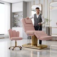 Tables de massage, lits et chaises en cuir réglables pour soins du visage, maquillage, manucure, salon de beauté, spa – Lits de luxe électriques pour maquillage et massage
