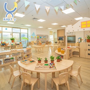 Juego de Mesa y Sillas de Madera Montessori para Preescolar, Guardería y Jardín de Infancia, Equipo para Aulas y Centros de Cuidado Infantil - Product Image 1