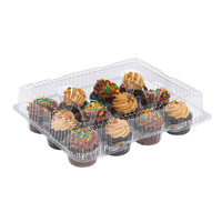 Récipients à cupcakes en plastique jetables simples 2 4 6 12 tasses boîte à cupcakes individuelle transparente avec couvercle transparent et emballage