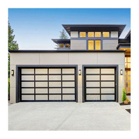 Porte de garage en verre moderne de haute qualité, ouvre-porte automatique à télécommande pour usage résidentiel