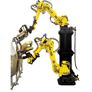 Bras robotique industriel FANUC R-1000iA/80 à 6 axes, charge utile de 130 kg, longueur de bras de 2230 mm, pour le chargement/déchargement et le ébavurage des pièces moulées sous pression - Product Image 5