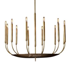 Lobby d'hôtel de luxe en forme de branche d'ingénierie luminaires haut de gamme modernes Villa salon <span class=keywords><strong>lustre</strong></span> en laiton - Product Image 5