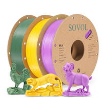 SOVOL kualitas tinggi 1.75Mm 3Mm 3D Printer filamen 3D pencetakan Pla filamen cetak 3D terbaik