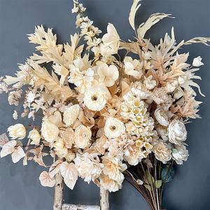 Arrangement de fleurs de mariage en soie Rose vif <span class=keywords><strong>Fushia</strong></span>, fleurs de lys Fuchsia artificielles en vrac, A-856 - Product Image 5