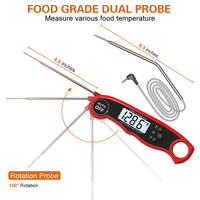 Thermomètre numérique de cuisine le plus vendu avec sonde externe et pliable pour la cuisson et le barbecue, avec alarme sonore