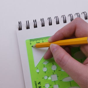 Règle à grille en plastique A4 pour les examens post-universitaires, modèle de dessin flexible pour étudiants avec lignes espacées de 8 mm, 9 mm, 10 mm - Product Image 4
