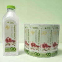 Étiquette autocollante imperméable pour thé vert à la grenade, emballage en vrac, thé aux fruits asiatique, design gratuit