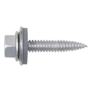 Self-drilling Thin sheet metal screw with hexagon head and sealing washer DBS for solar roof mounting components