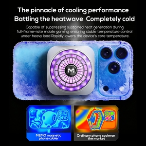 Refroidisseur de téléphone professionnel MEMO CX21 RGB à semi-conducteurs 18W, ventilateur de refroidissement magnétique pour iPhone, Android et jeux - Product Image 3