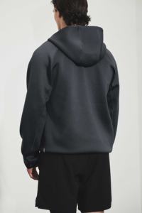 2025 personalizado de peso pesado 100% algodón impreso logotipo pulóver de gran tamaño sin cuerdas Sudadera con capucha de logotipo personalizado de impresión para los hombres Zip Up - Product Image 3