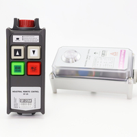 Télécommande radio industrielle étanche IP66 sécurisée à 2 boutons, simple vitesse, avec verrouillage par clé et anti-brouillage pour palan électrique