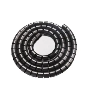 Schwarz Spiral Wicklung Kabel Management Rohr Draht Wrap Linie Coiled Rohr sprial verpackung bands