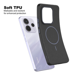 Funda de TPU para <span class=keywords><strong>Redmi</strong></span> <span class=keywords><strong>Note</strong></span> 14 4G - Textura de Cuero Repujado, <span class=keywords><strong>Carga</strong></span> Magnética Inalámbrica, Interior de Terciopelo, MOQ 10/Color/Modelo - Product Image 5