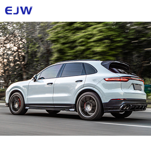 Para Porsche Cayenne 9Y0 2018-2022, Kit de carrocería de fibra de carbono MBJ mejorado, falda de labios delanteros y traseros específicos para automóviles, capó de aleta - Product Image 6