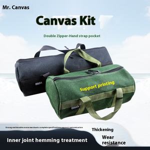 소형 캔버스 공구 가방, 두꺼운 헤비듀티 휴대용 전기 기사 가방, 맞춤형 OEM 대형 핸드백, 새로운 원형 기능 포함 - Product Image 5