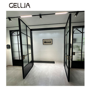 Sunmica Design contemporain Balançoire <span class=keywords><strong>coulissante</strong></span> ouverte en alliage d'aluminium <span class=keywords><strong>Porte</strong></span> en verre moustiquaire en acier inoxydable pour hôtel maison usage extérieur - Product Image 6
