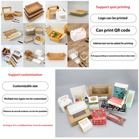 Boîtes en carton carrées personnalisables avec fenêtre transparente et plusieurs séparateurs pour cupcakes individuels, desserts et emballages en vrac