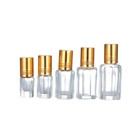 Petite Bouteille de Parfum Octogonale en Verre Borosilicate 3ml 6ml 9ml 12ml avec Bouchon à Bille, Pompe Pulvérisatrice, Couvercle ou Compte-Gouttes pour l'Emballage de Parfum