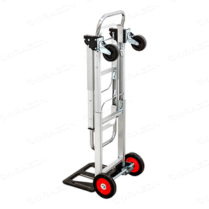 Khung nhôm 90kg tải gấp Xe Đẩy Tay xe tải với bốn bánh xe - Product Image 4