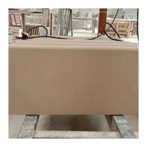 GOLDTOP Sand gestrahlte und geschliffene Oberfläche beige Sandstein pflaster Bodenfliesen Pool kappe und Schwimmbad Copping Bullnose Edge