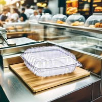 Boîte à pâtisserie à clapet en plastique jetable transparent personnalisé plateau à emporter pour sandwichs à emporter pour les sushis pour les fêtes