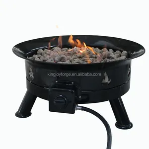 현대 럭셔리 블랙 하이 퀄리티 라운드 캠프 파이어 야외 가스 firepits
