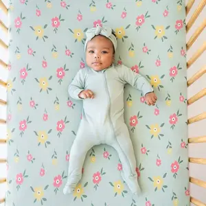 竹棉婴儿床单定制儿童床单透气婴儿床床单