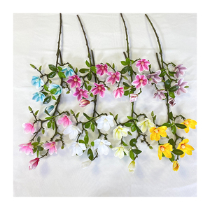 Alta calidad estilo moderno naturaleza flor artificial nueva Rama corta 3D 5 cabezas <span class=keywords><strong>Yulan</strong></span> <span class=keywords><strong>Magnolia</strong></span> - Product Image 4