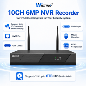 Système de surveillance <span class=keywords><strong>NVR</strong></span> Wistino 4CH 6MP avec audio bidirectionnel, vision nocturne couleur, détection de mouvement, système CCTV pour hôtel et complexe hôtelier - Product Image 6