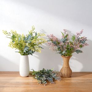 กิ่งดอกไม้ประดิษฐ์ CallaFloral สีชมพู เหลือง ม่วง พลาสติก ตกแต่งภายใน แบบก้านเดี่ยว MW13111 - Product Image 1
