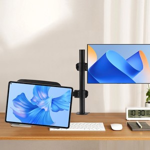Màn hình gắn kết 13 đến 32 inch màn hình kép cài đặt máy tính để bàn VESA 75*75 100*100mm 180 ° xoay 360 ° Xoay nghiêng:-45 ~ + 45 ° - Product Image 2
