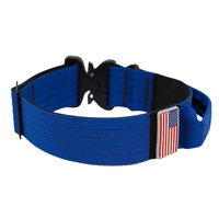 Collier tactique pour chien robuste et durable, réglable, pour l'entraînement en extérieur, avec patch logo, pour grands chiens