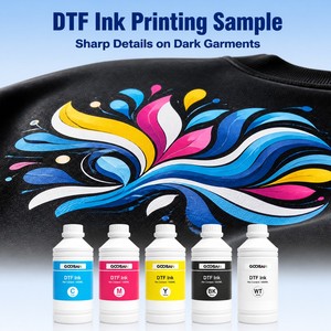 Encre d'impression DTF aux couleurs vives, bonne résistance au lavage, encre pigmentée pour l'impression directe sur film, transfert thermique sur textile, t-shirt - Product Image 1