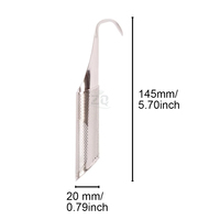 Groothandel Hoge Kwaliteit Kleurrijke Fijne Maas 304 RVS Buisvormige Bulk Thee-infuser Stick met Haak