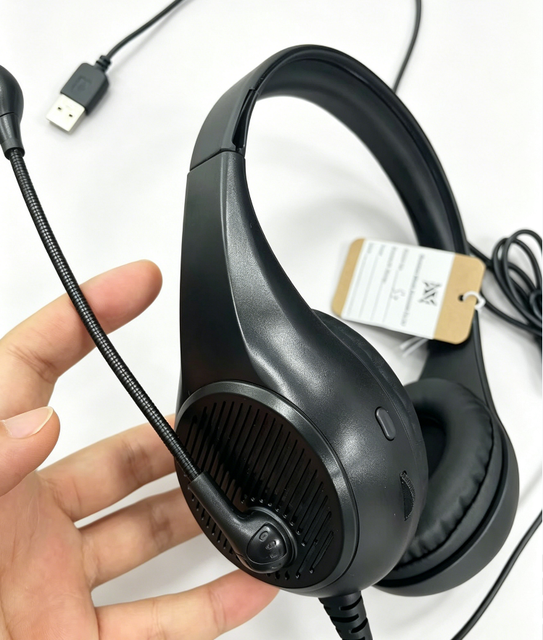 Over Ear Wired Call Center Headset Clear Sound Quality  for Office Use  Customer Service Center Headphones  with Mic Siberia S5