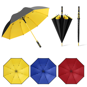 Ombrello da Golf da uomo antivento ombrellone da sole con rivestimento nero impermeabile logo personalizzato ombrello da pioggia in fibra colorata 8K - Product Image 1