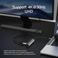 UNIEAN NEW 3 in 1 USB C Docking Station Transfer Data 5G Pengisian Cepat 100W Layar UHD Adaptor Audio Video Tipe C