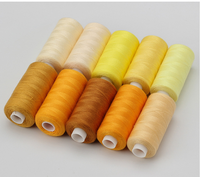 Kit de fils à coudre en polyester DIY 402, 10 couleurs, bobines de 400 yards pour la couture à la main, la machine à coudre domestique et le quilting