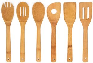 Custom Logo <b>Heavy</b>-<b>Duty</b> Bamboo Kitchen Utensils Set Eco-Friendly Soft Spoons for Cooking Safe Accessory Set for Food - Product Image 2